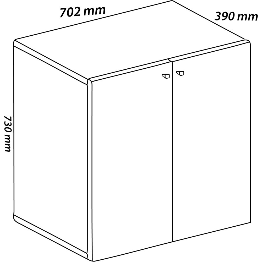 Numéro de l'image du produit 3: Armoire de bureau Lona L avec portes battantes, hêtre