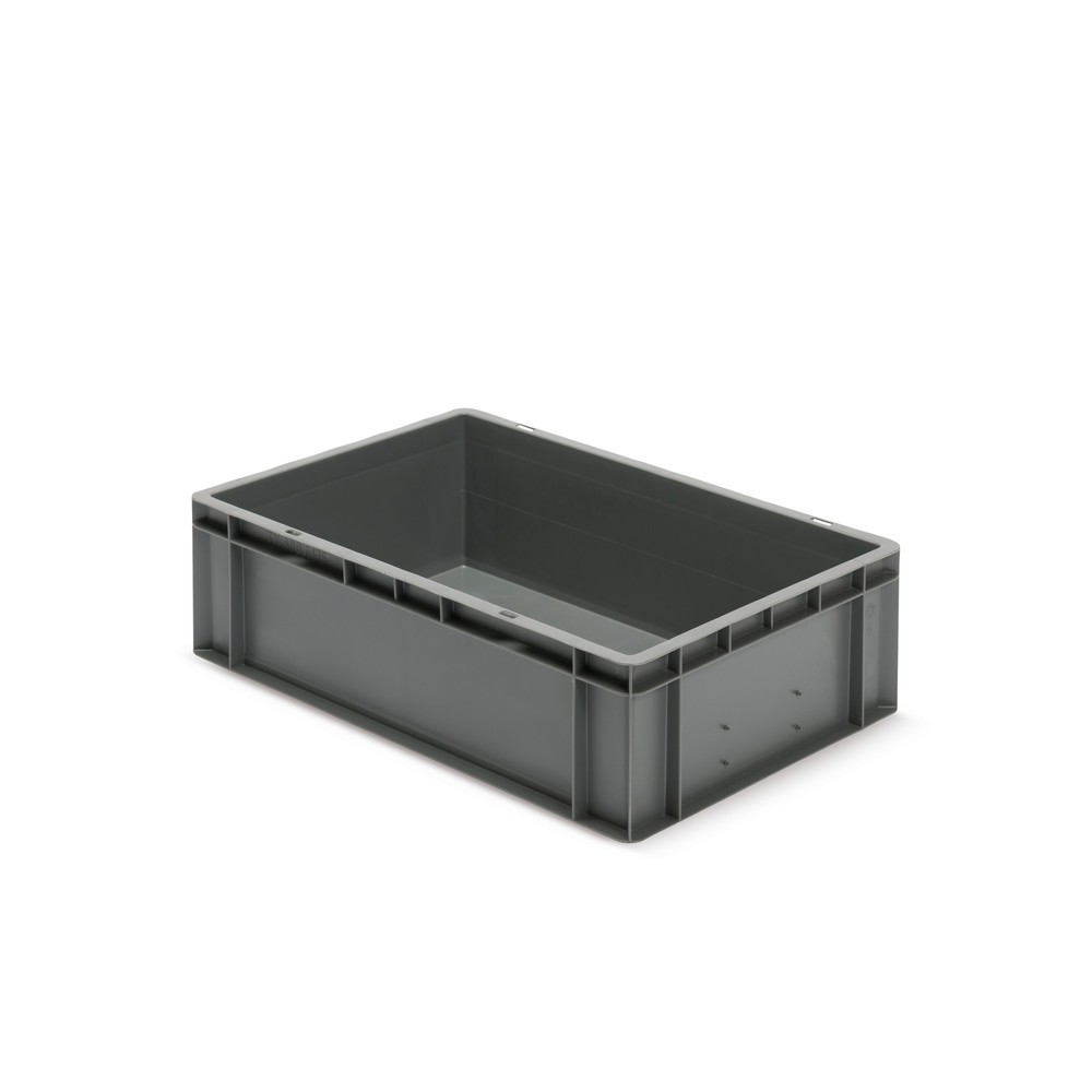 Illustration du produit: Bac Euro empilable, parois + fond fermés, 33 litres, gris
