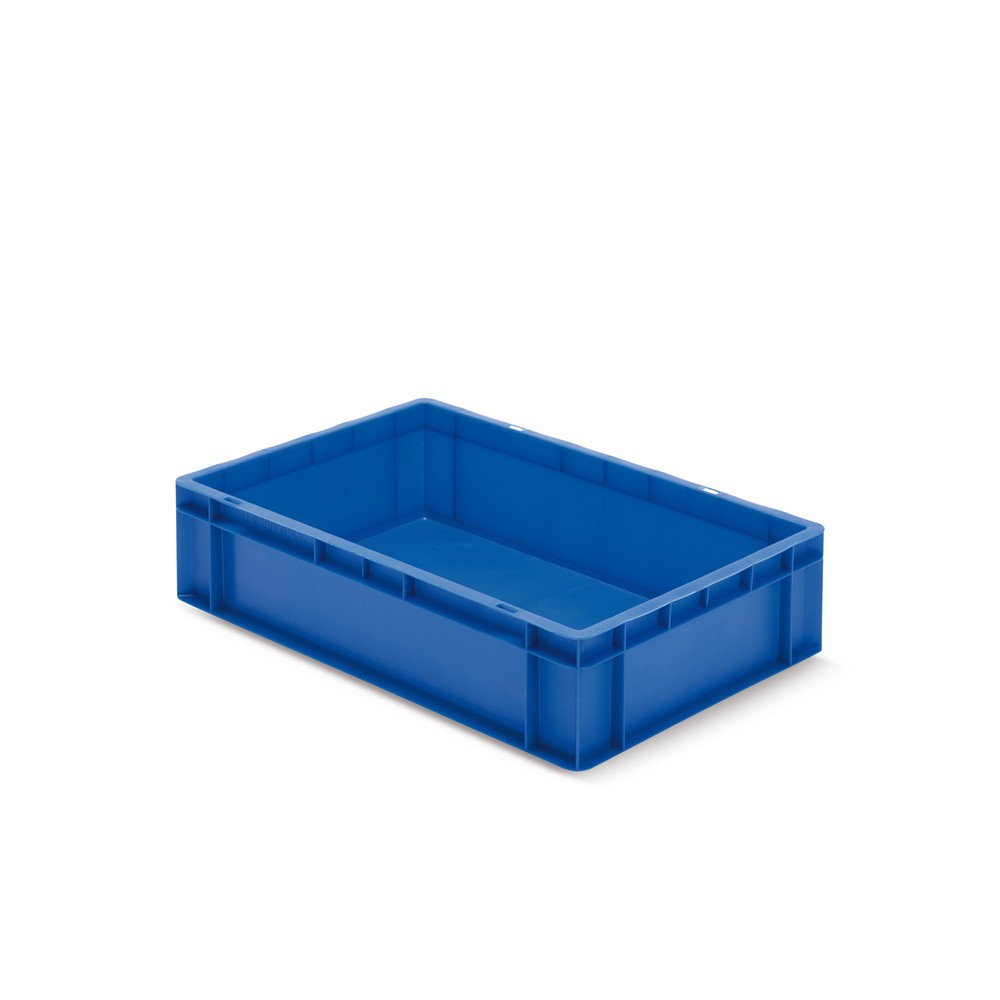 Illustration du produit: Bac Euro empilable, parois + fond fermés, 26 litres, bleu