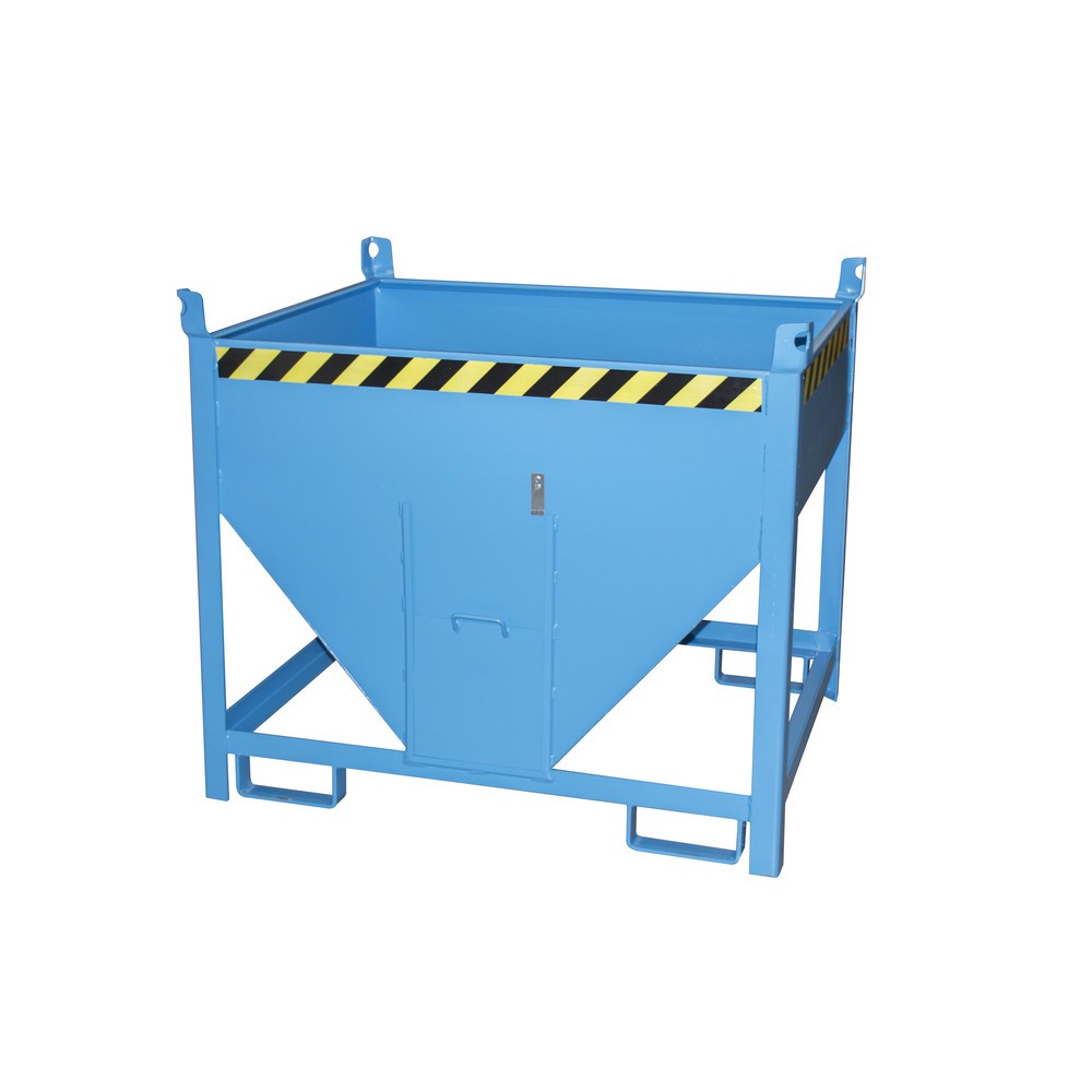 Numéro de l'image du produit 1: Bauer® Conteneur silo avec fermeture coulissante, peint, volume 0,5 m³, RAL 5012 bleu clair
