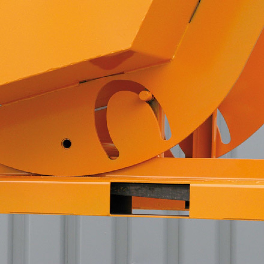 Numéro de l'image du produit 5: Benne basculante Eichinger® hauteur de construction élevée, basculable transversalement au sens de la marche et dans le sens de la marche, 1 000 kg, 500 litres, bleu gentiane