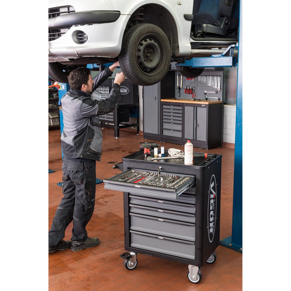Numéro de l'image du produit 2: Chariot à outils VIGOR® 1000, 7 tiroirs, vide