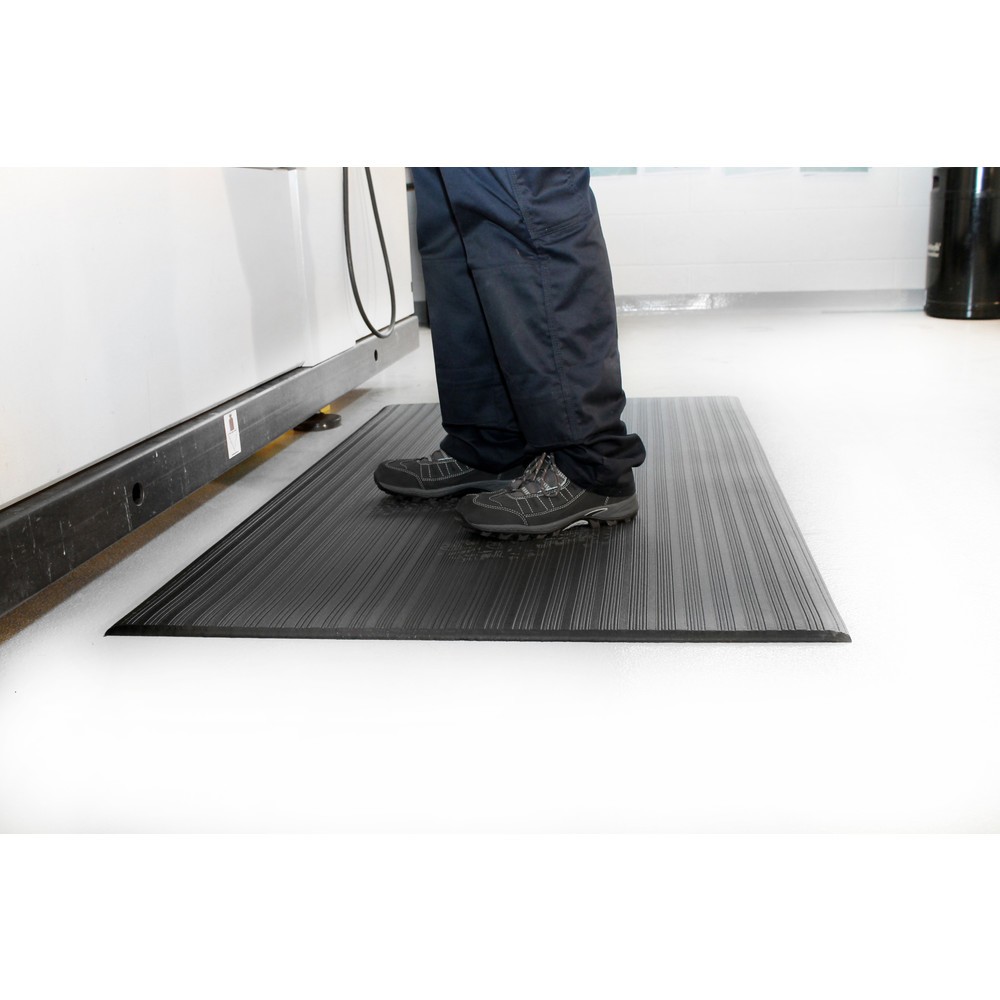 Numéro de l'image du produit 1: Tapis anti-fatigue COBA Orthomat® Ribbed, monocouche, gris, l × L 600 x 900 mm