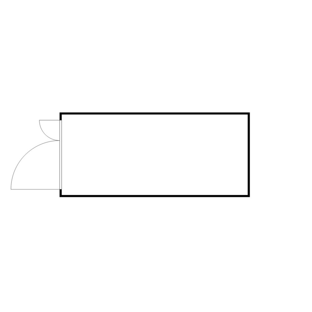 Numéro de l'image du produit 2: Conteneur de matériel FLADAFI® XXL 10 m², galvanisé, monté, avec plancher en bois, dimensions extérieures 5 080x2 170x2 532 mm, porte à doubles battants (division asymétrique), au centre du côté avant