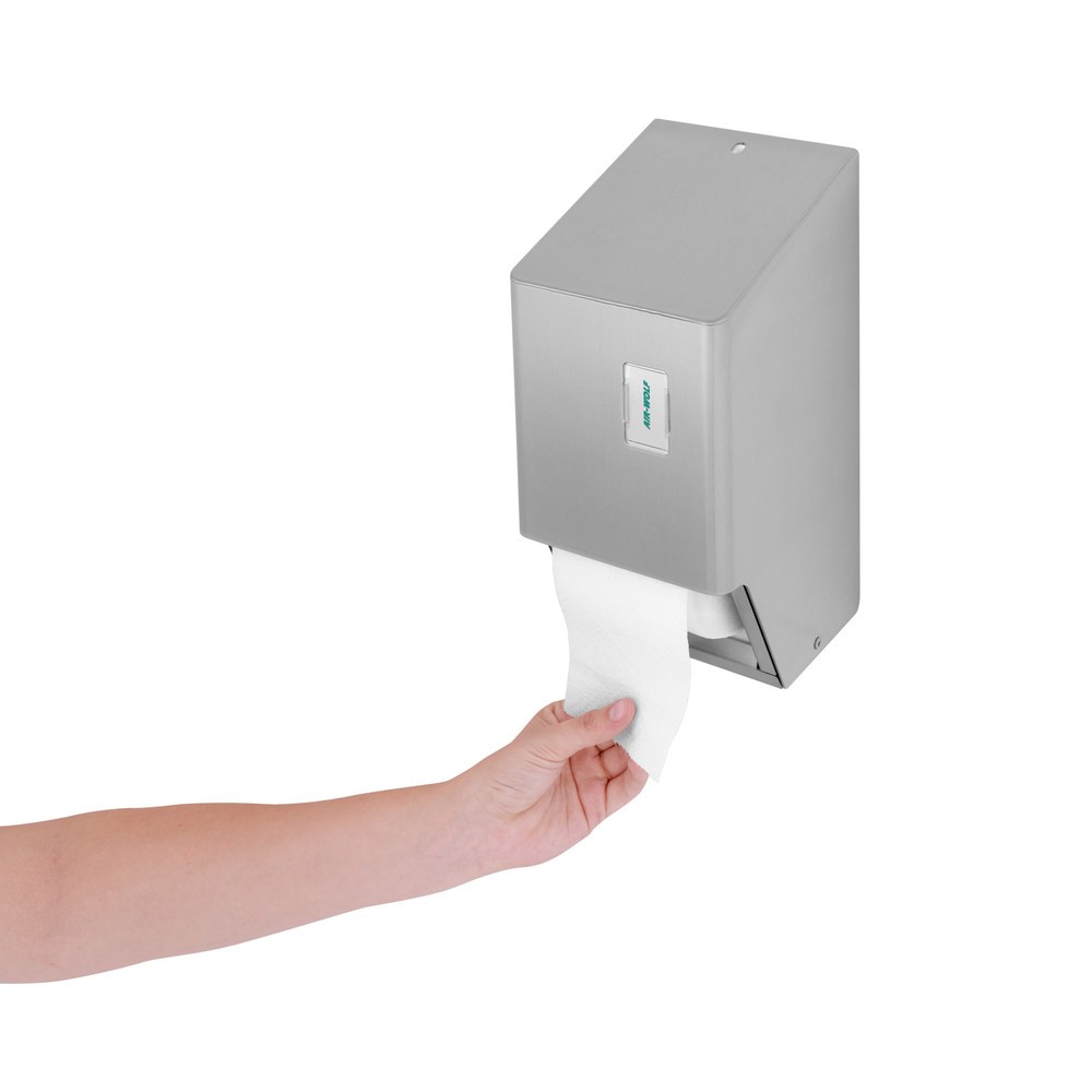 Numéro de l'image du produit 2: Distributeur de papier toilette Air-Wolf pour 2 rouleaux de papier en acier inoxydable brossé