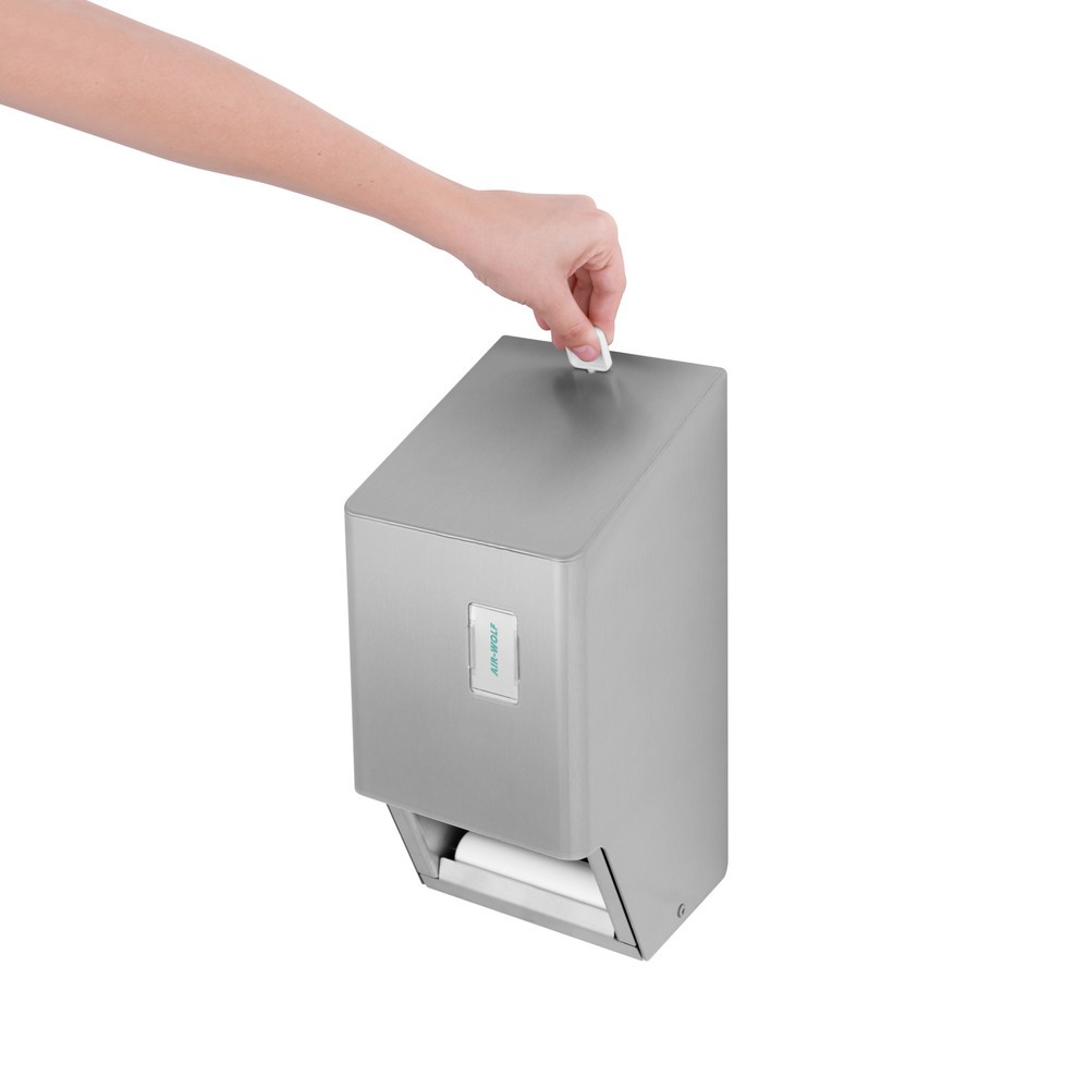 Numéro de l'image du produit 5: Distributeur de papier toilette Air-Wolf pour 2 rouleaux de papier en acier inoxydable brossé