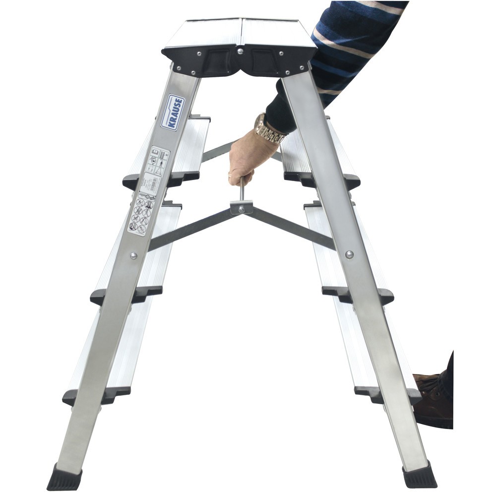 Numéro de l'image du produit 2: Escabeau pliant double industriel KRAUSE®, hauteur déployée 0,85 m