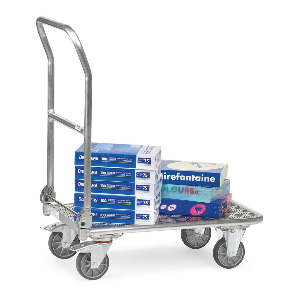 Numéro de l'image du produit 2: fetra® Chariot de transport en aluminium, surface de chargement lxP 600 x 900 mm