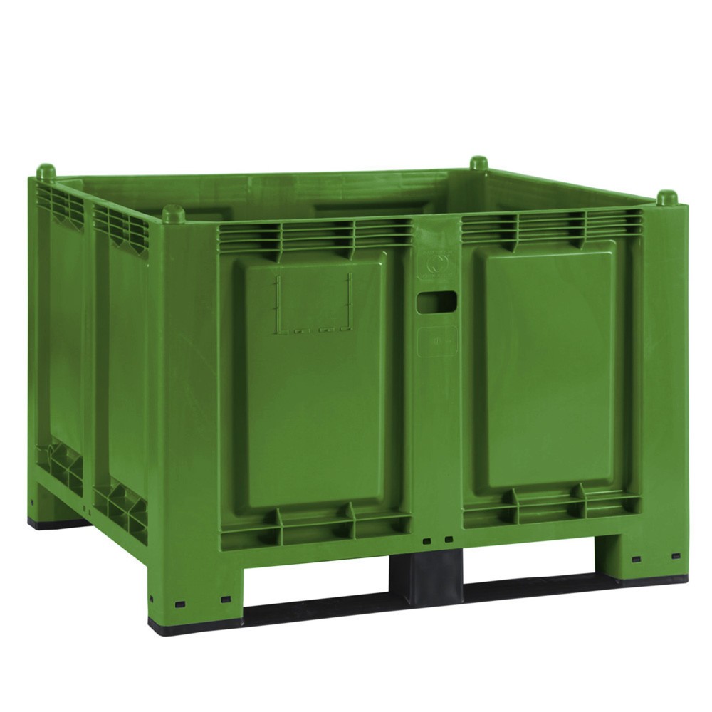 Numéro de l'image du produit 1: Grands conteneurs en polypropylène, 550 litres, avec traverses, vert