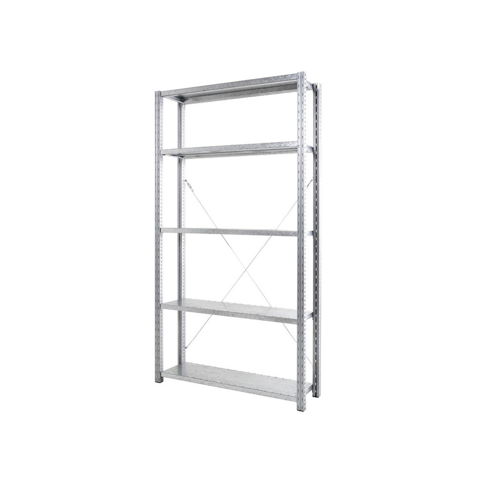 Illustration du produit: ManOrga Rayonnage à tablettes, TA, avec tablettes en panneaux d'acier, FL 350 kg, galvanisé, H x l x P 2 000 x 1 000 x 300 mm