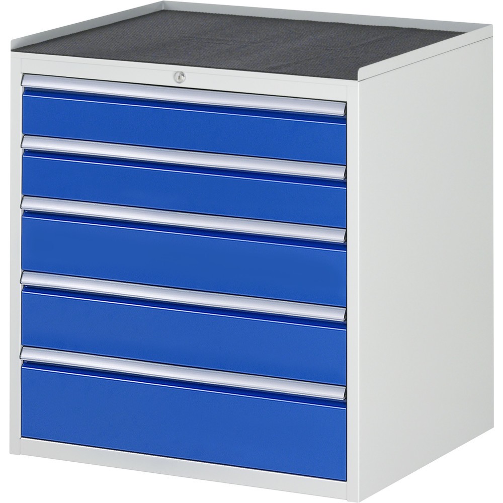 Numéro de l'image du produit 1: RAU Armoire à tiroirs série 7000, HxlxP 825 x 770 x 650 mm, avec 5 tiroirs taille XL, face supérieure en métal
