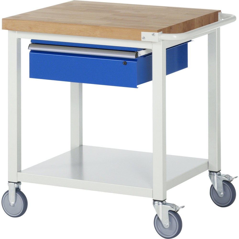 Numéro de l'image du produit 1: RAU Établi mobile série 8000, HxlxP 880-1 080 x 750 x 700 mm, 1 tiroir 1 x 150 mm, capacité de charge du tiroir 50 kg