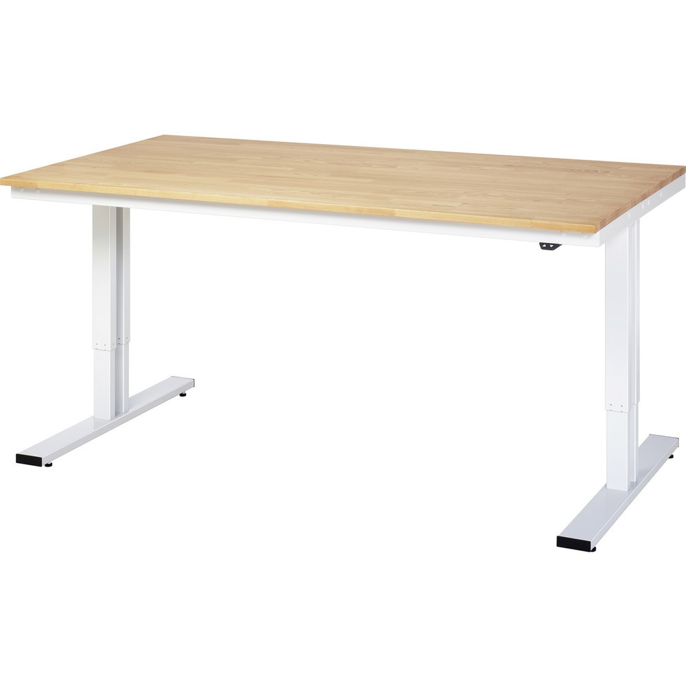 Numéro de l'image du produit 4: RAU Table pour poste de travail à réglage électrique de la hauteur série adlatus 300, HxlxP 720-1 120 x 750 x 800 mm, plan de travail en hêtre massif