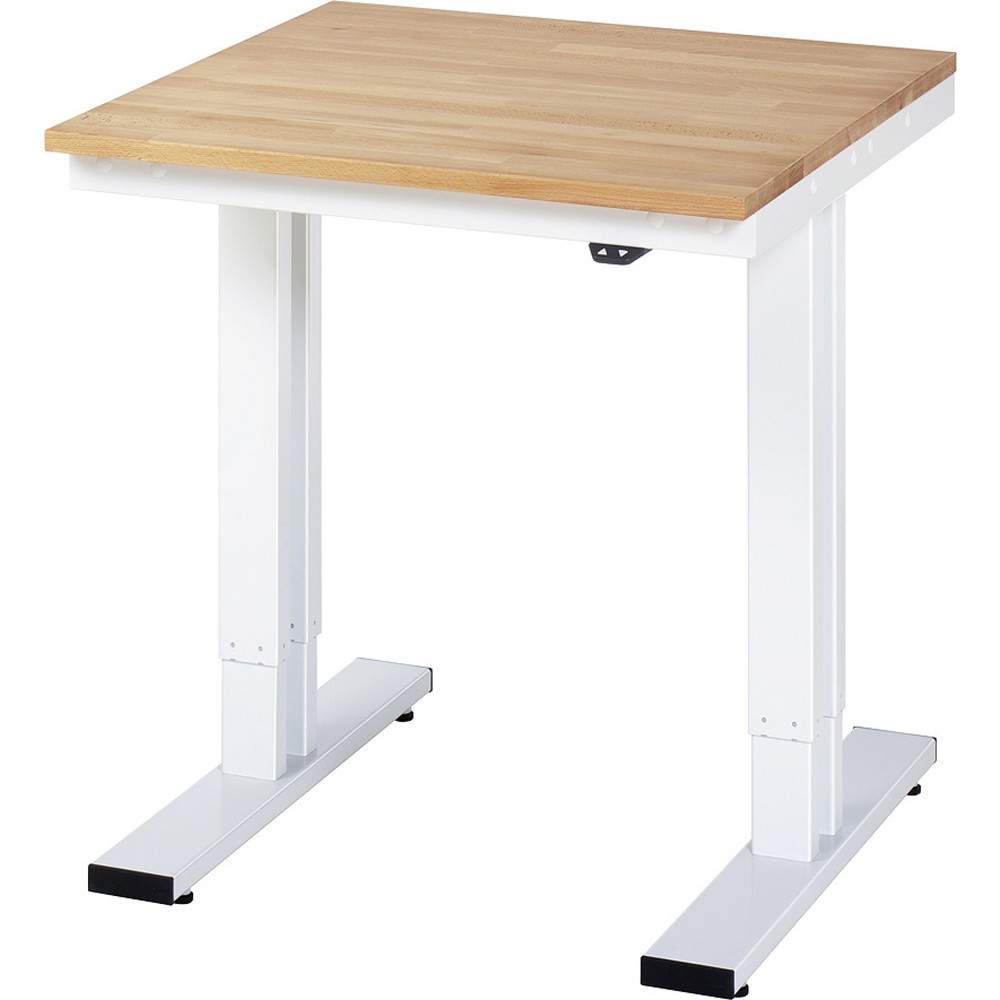 Numéro de l'image du produit 1: RAU Table pour poste de travail à réglage électrique de la hauteur série adlatus 300, HxlxP 720-1 120 x 750 x 800 mm, plan de travail en hêtre massif