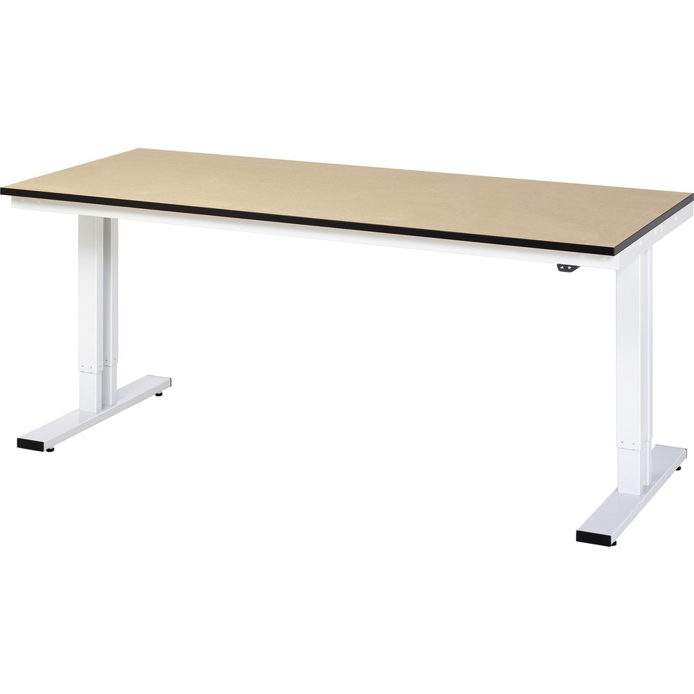 Illustration du produit: RAU Table pour poste de travail à réglage électrique de la hauteur série adlatus 300, HxlxP 720-1 120 x 2 000 x 800 mm, plan de travail en MDF