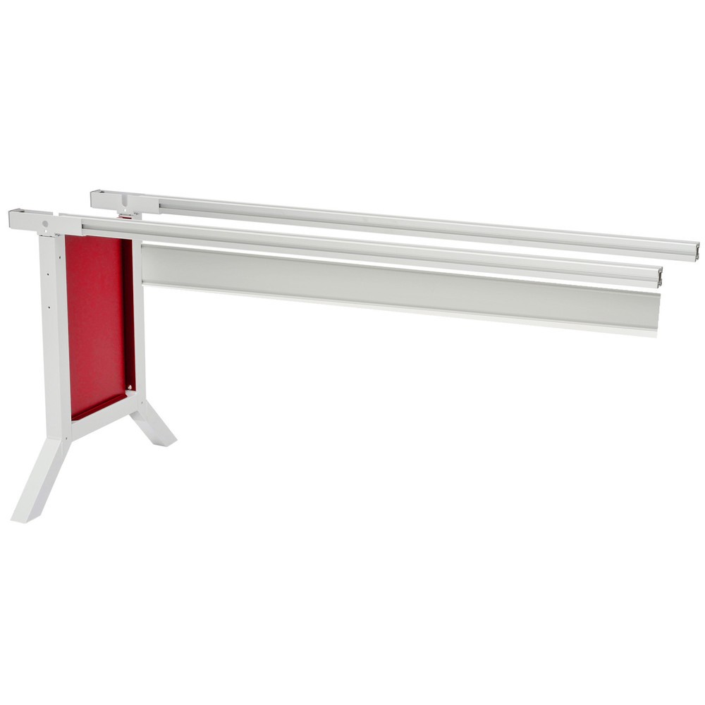 Illustration du produit: Système de poste de travail, table d’appoint, réglage de la hauteur par manivelle Bedrunka+Hirth, rouge rubis