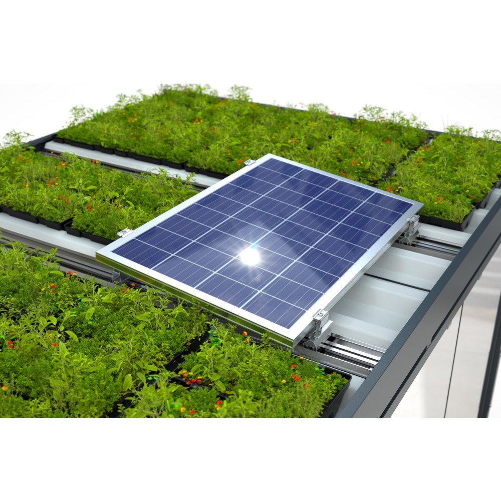 Illustration du produit: Profilé système pour système photovoltaïque wsm®, à monter soi-même, équerre d'inclinaison de 7°