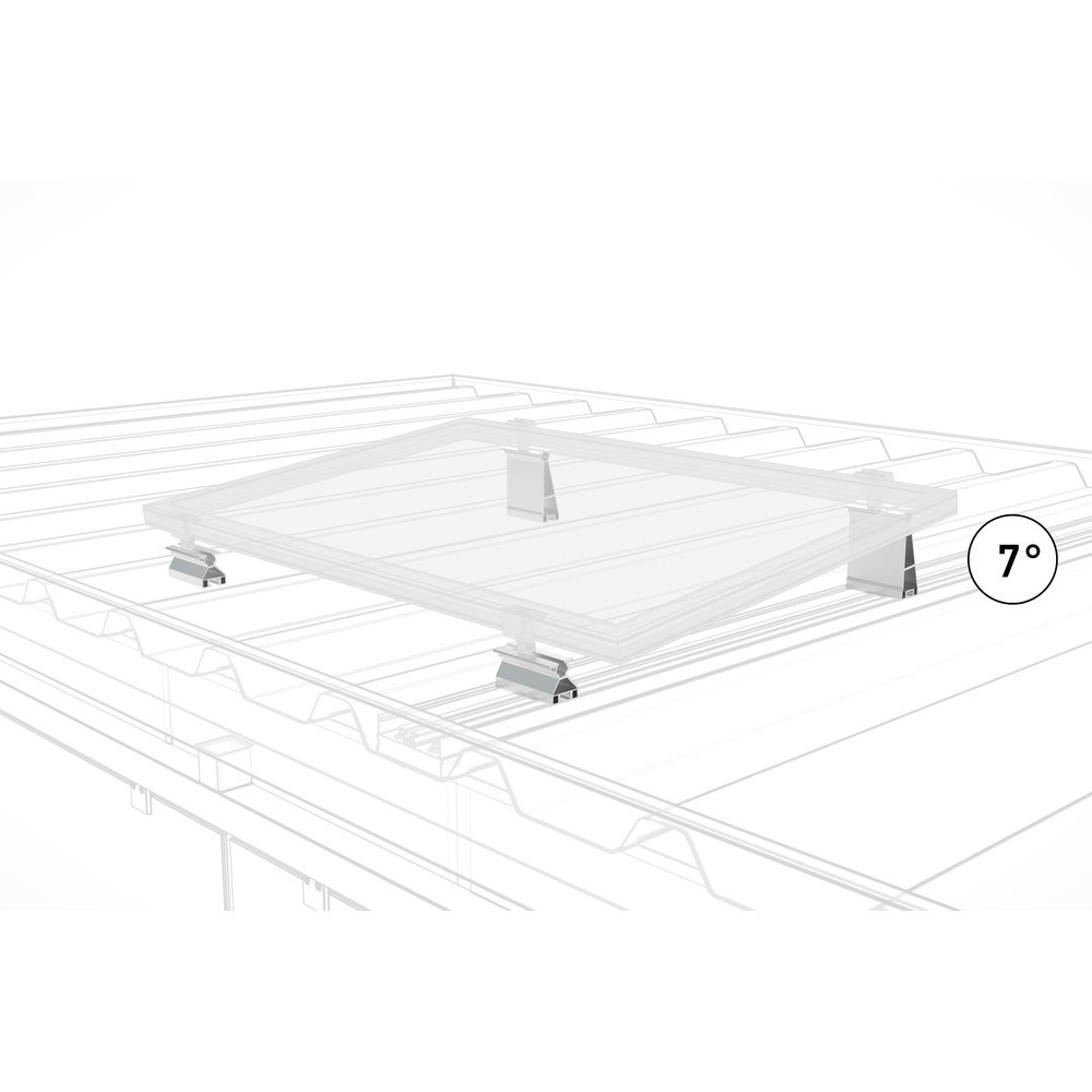 Numéro de l'image du produit 2: Profilé système pour système photovoltaïque wsm®, à monter soi-même, équerre d'inclinaison de 7°