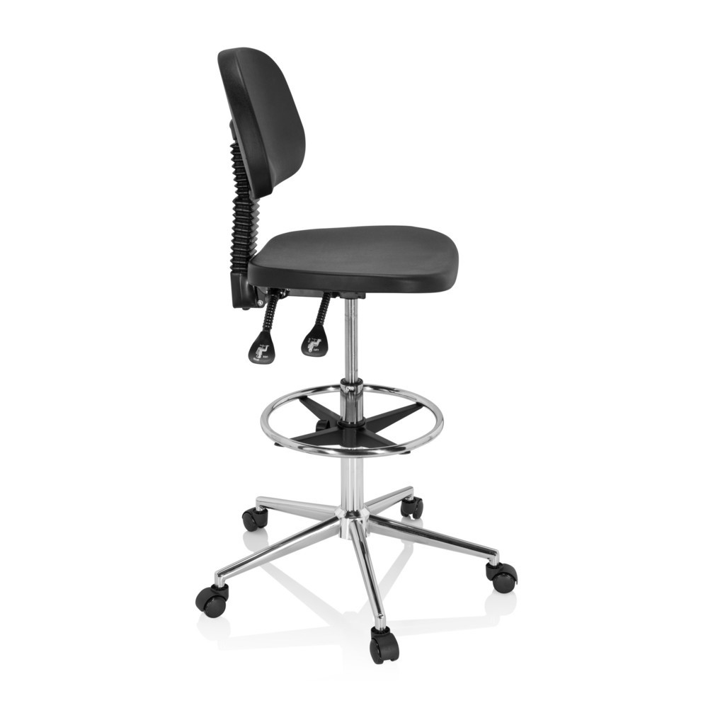 Numéro de l'image du produit 3: Tabouret pivotant / siège de travail hjh OFFICE TOP WORK 24 I mousse rigide, noir