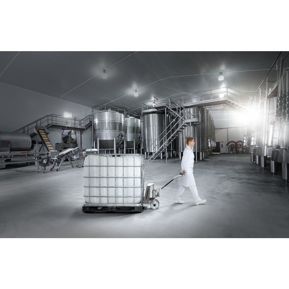 Numéro de l'image du produit 6: Transpalette manuel en acier inoxydable Jungheinrich AM I20, capacité de charge 2 000 kg, longueur des fourches 970 mm, polyuréthane